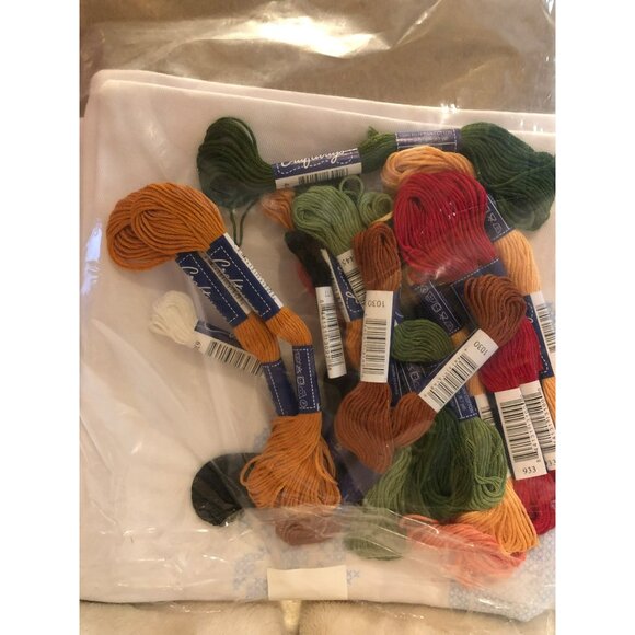 Herrschners Woodland Pillow Cover Set 16" x 16" Cross-Stitch Kit Rabbit Fox - Picture 5 of 5